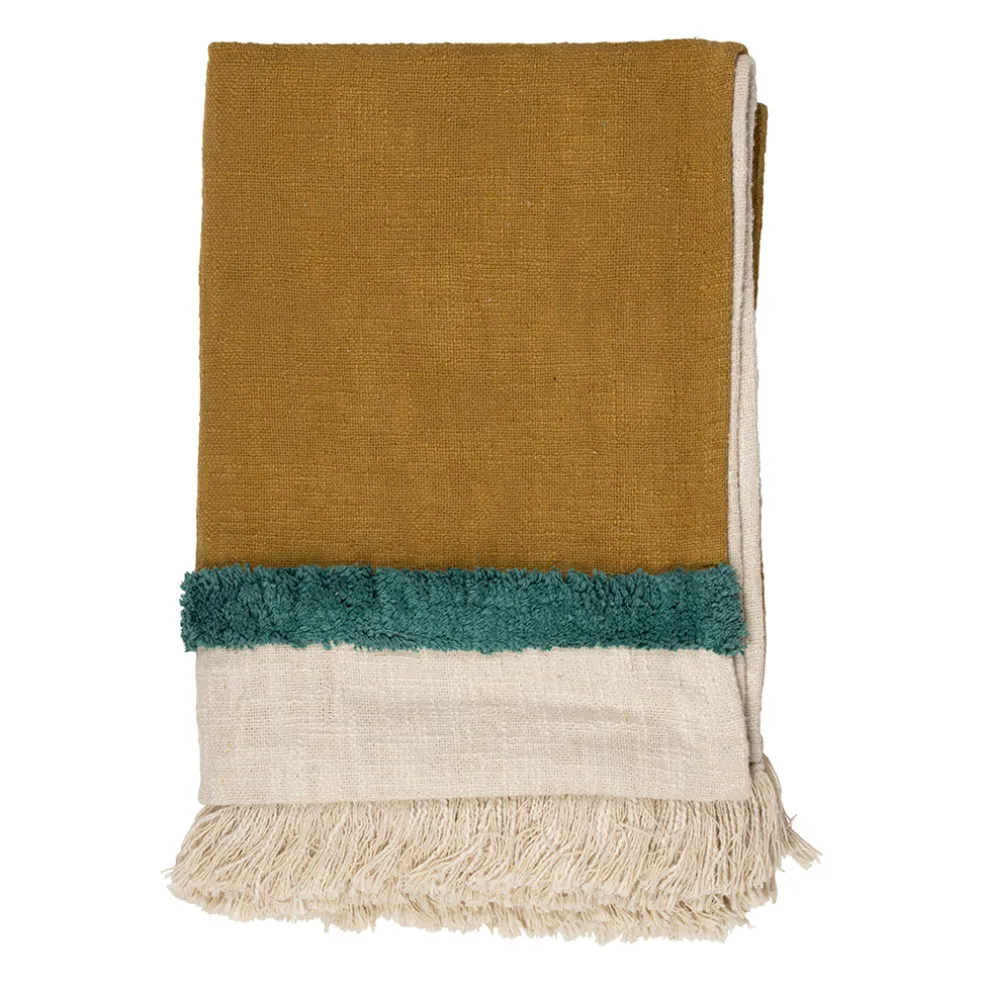 Plaid en coton mordoré 170x130cm - Neo