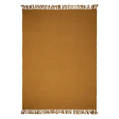 Plaid en coton moutarde 170x130cm - Allegra