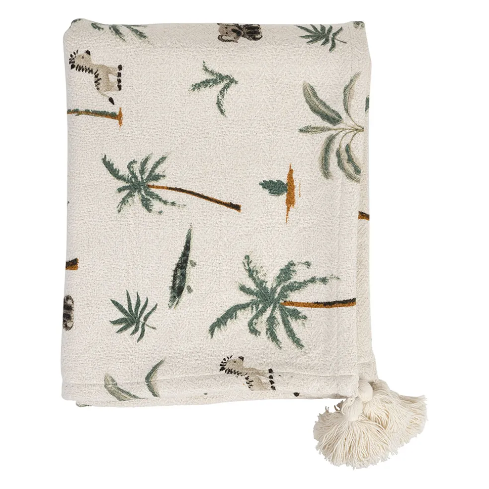 Plaid en coton multicolore 170x130cm - Zawadi