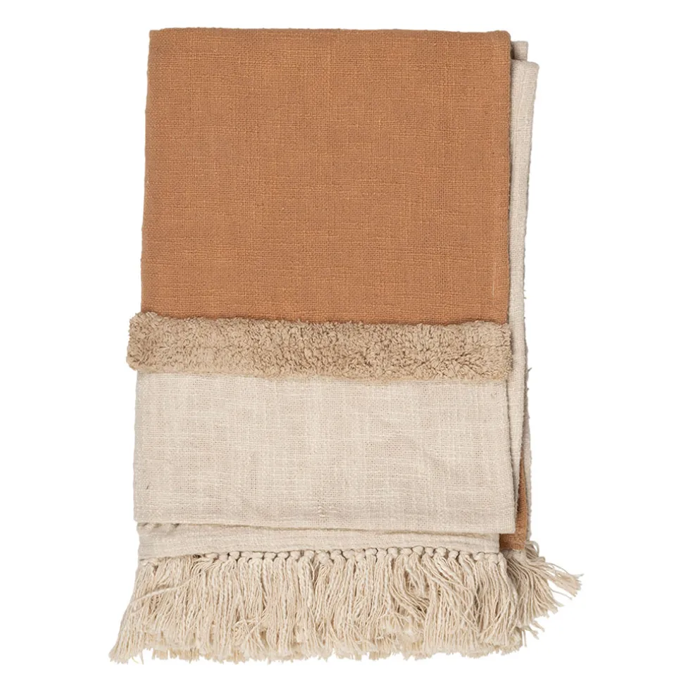 Plaid en coton nude 170x130cm - Neo