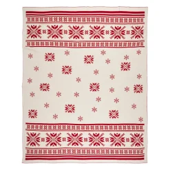 Plaid en coton rouge 150x125cm - Noel