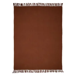 Plaid en coton terracotta 170x130cm - Allegra