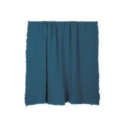 Plaid en coton turquin 180x130cm - Vanly