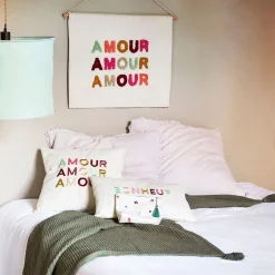 Plaid en coton vert 170x130cm - Beezz