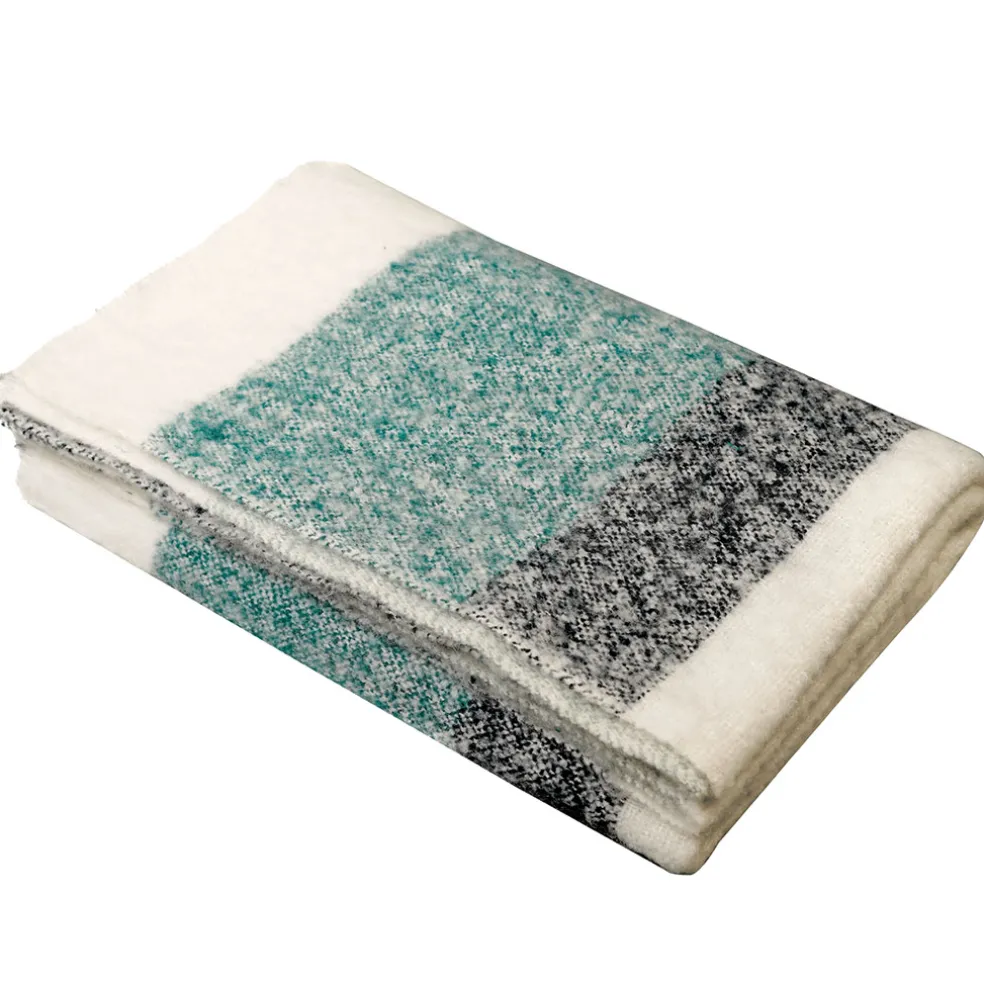 Plaid en laine céladon 130x200cm - Calypso