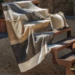 Plaid en laine gold 130x200cm - Calypso