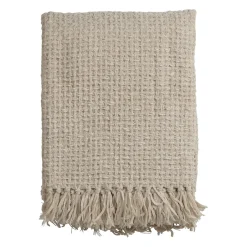 Plaid en tissu écru 130x170cm - Klosen