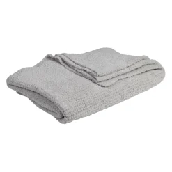 Plaid en tissu gris 170x130cm - Alysse