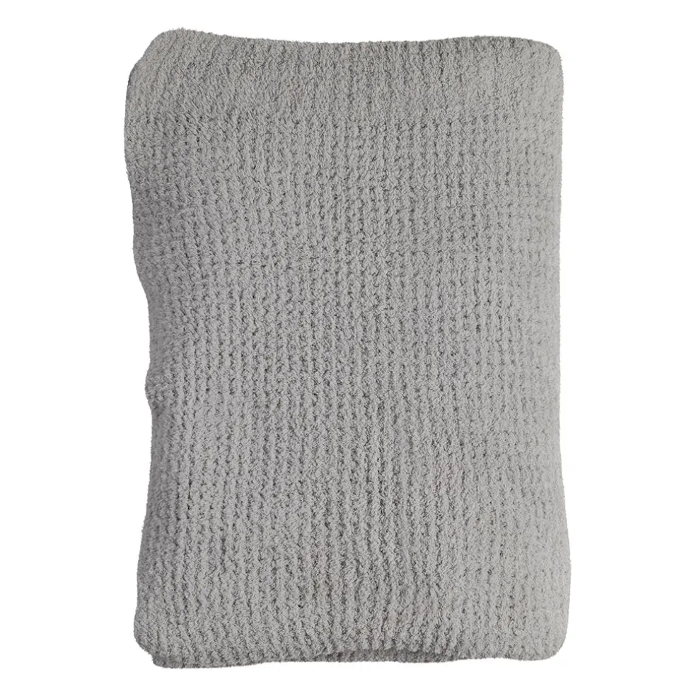 Plaid en tissu gris 170x130cm - Alysse