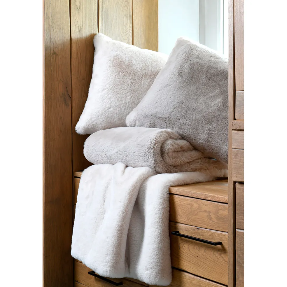 Plaid en tissu naturel 130x160cm - Bostan