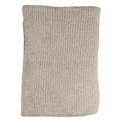 Plaid en tissu taupe 170x130cm - Alysse