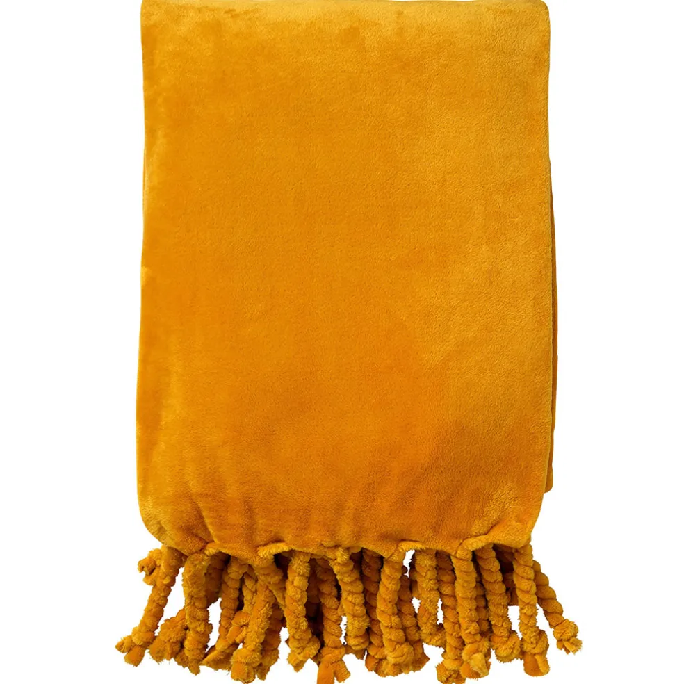 Plaid florijn 150x200cm golden glow moutarde