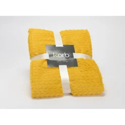 Plaid moutarde 170x130cm - Chevron