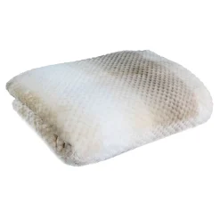 Plaid nid d'abeille tie and dye beige XXL 150x120cm