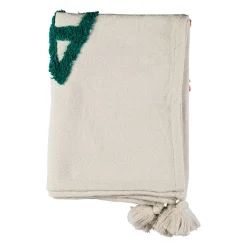 Plaid tufté amour en coton multicolore 170x130cm - Famille