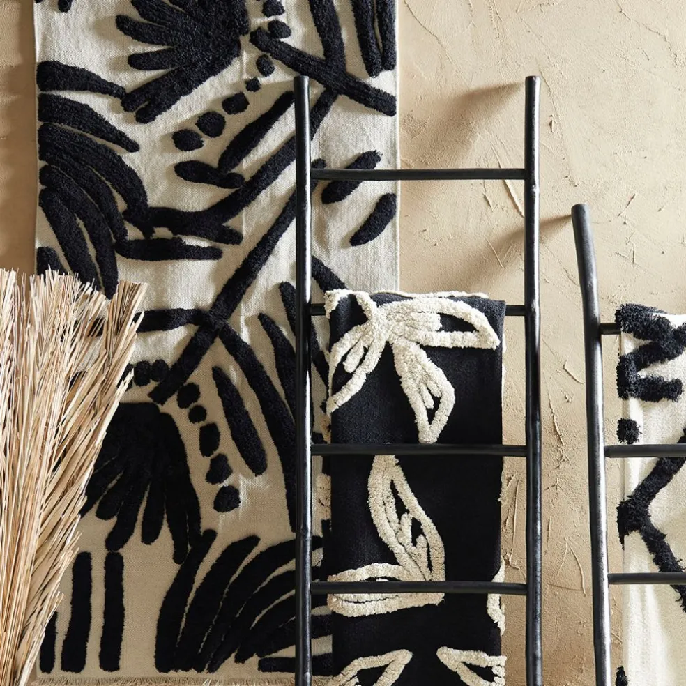 Plaid Tufte Noir et Blanc 170X130cm