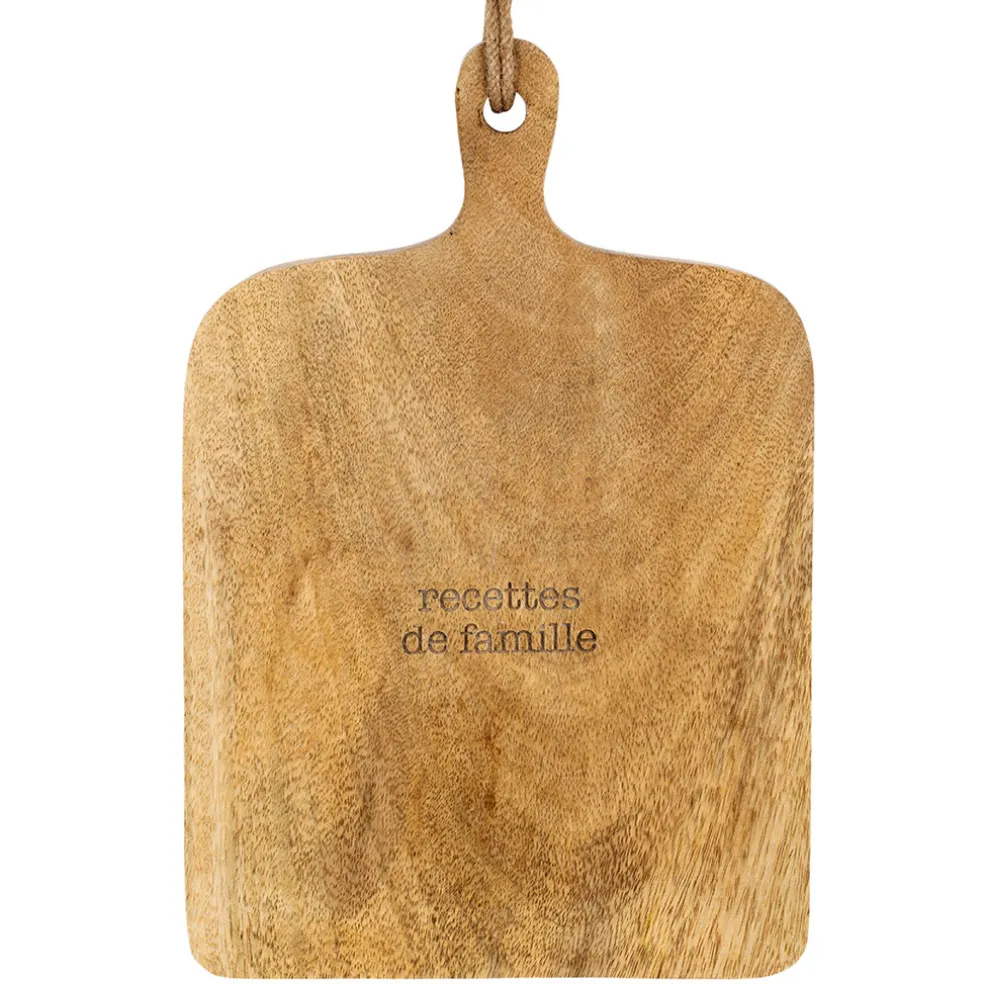 Planche à découper en manguier naturel 23x34cm - Famille