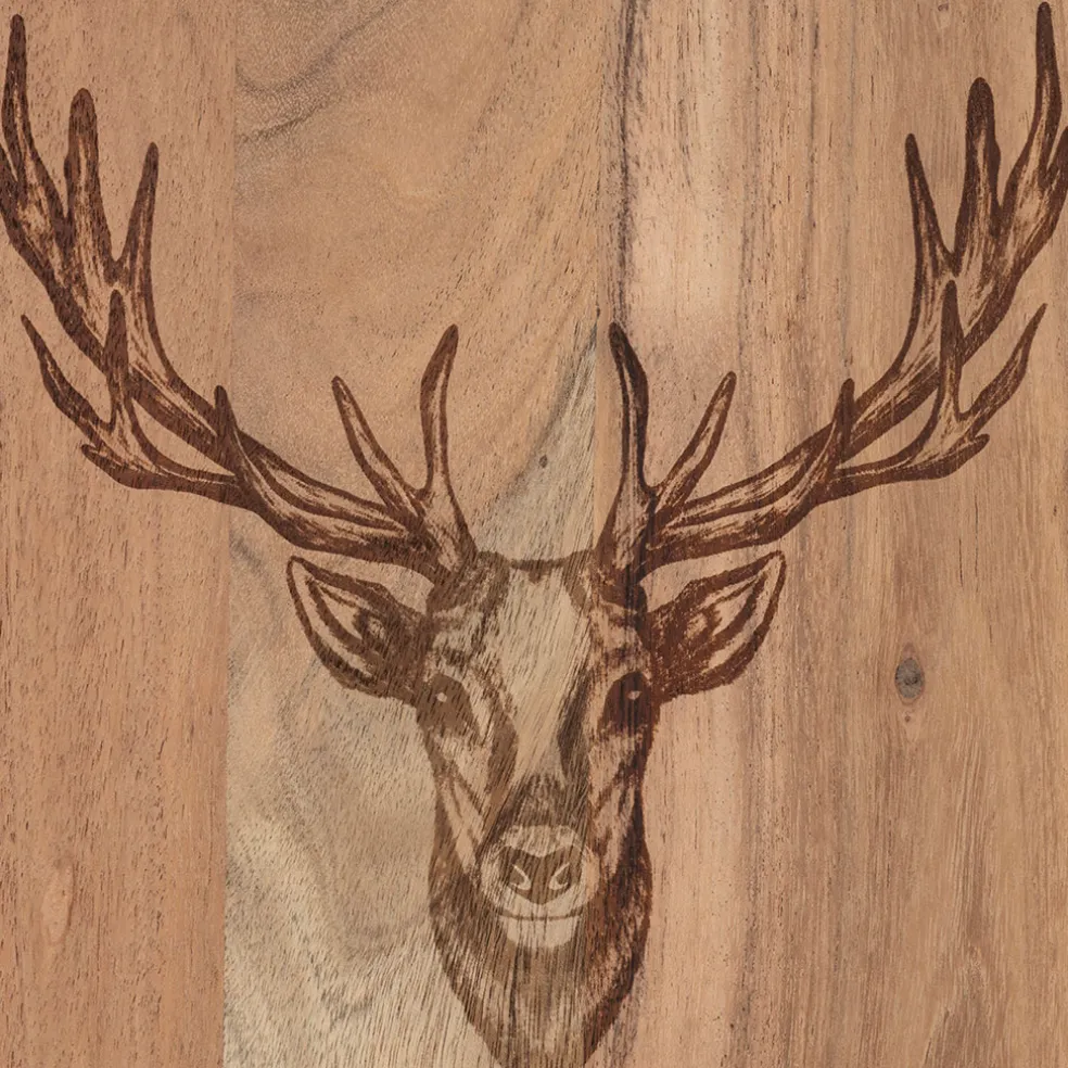 Planche a découper cerf en acacia naturel 32x42cm - Dalbert