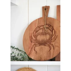 Planche a découper crabe en acacia naturel 40x50cm - Dalbert
