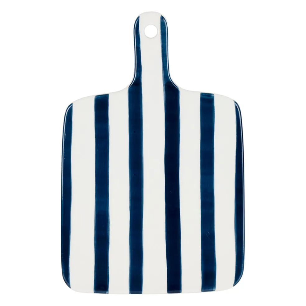 Planche a découper en porcelaine indigo 28x18cm - Artist