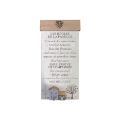 Plaque règles famille 25x50cm