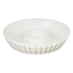 Plat en grès blanc - courba