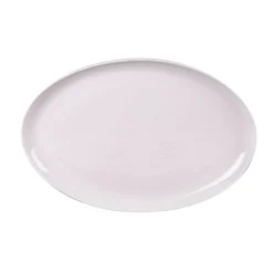 Plat ovale en porcelaine blanche 30x20cm - Ecume
