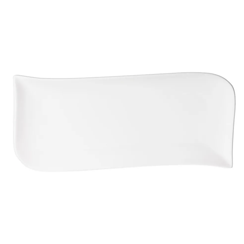 Plat rectangulaire en porcelaine blanc d32cm - melody