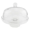 Plat sur pied en verre avec cloche d30cm - Alphe
