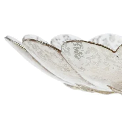 Plat sur pied en verre mercurise d33xh15.5cm - Antik