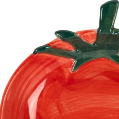 Plat tomate en grès rouge 18x17cm - P'tit Légume