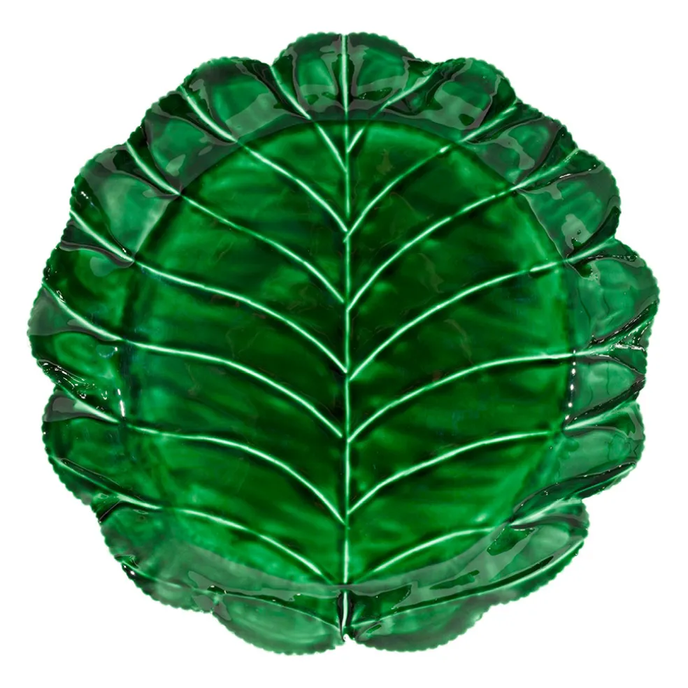 Plateau chou en fer vert d40cm