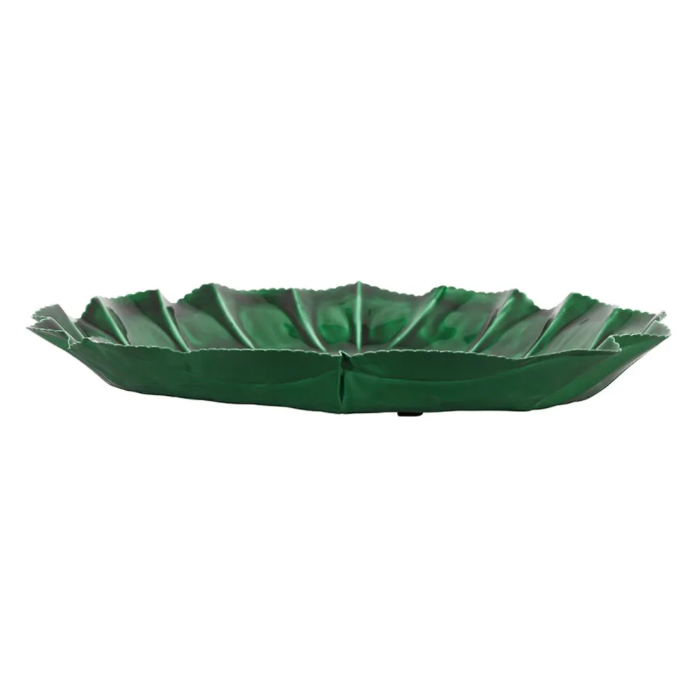 Plateau chou en fer vert d40cm