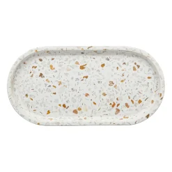 Plateau écru 25.5x13cm - Terrazzo