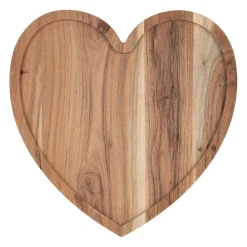 Plateau cœur en acacia naturel 30x30cm - Dalbert