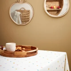 Plateau en acacia naturel 33x33xh4.5cm - Famille