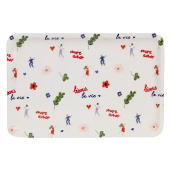 Plateau en fer multicolore 30x20cm - Bellagio