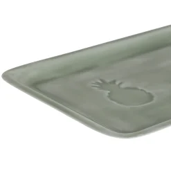 Plateau en fer vert 30x15cm - Allegra