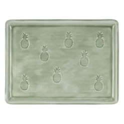 Plateau en fer vert 40x30cm - Allegra