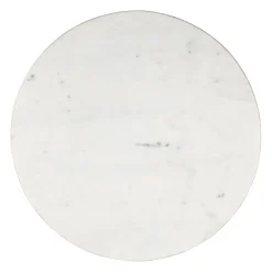 Plateau en marbre blanc et manguier 30x30xh10cm - Organic