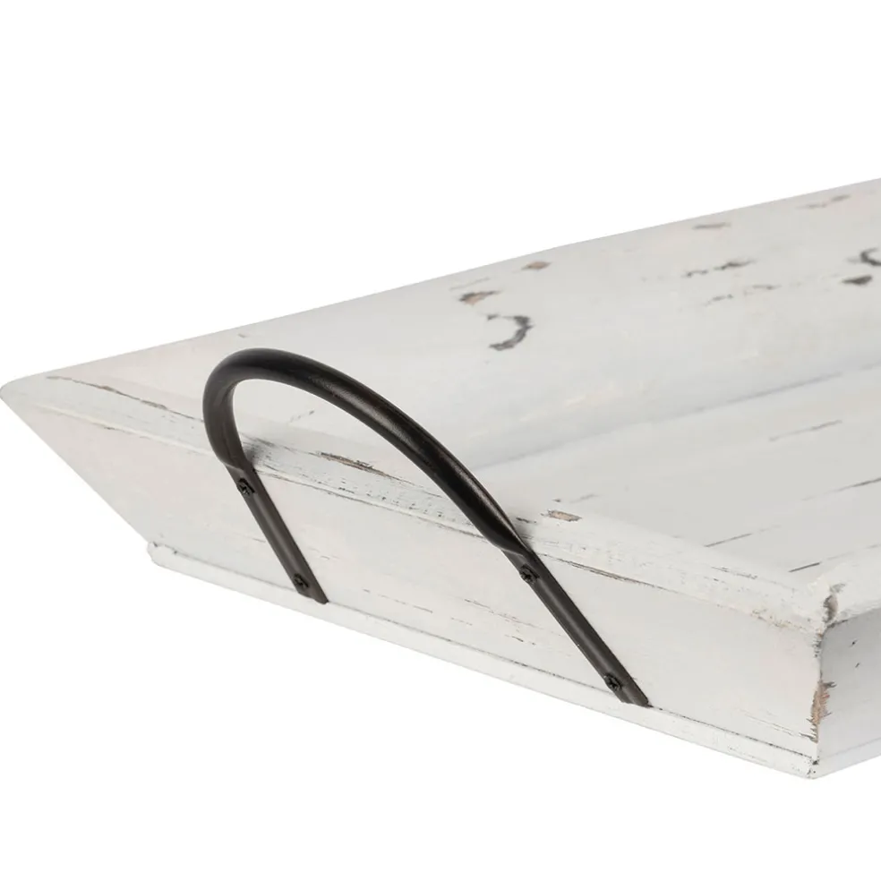 Plateau en sapin blanchi 65x34cm - Trappeur