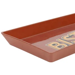 Plateau rouge et jaune 26x11cm - Bistrot Des Amis