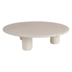 Plateau sur pied en ciment écru moucheté d30cm - Organic