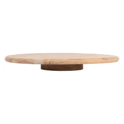 Plateau tournant en acacia naturel d39.7xh4.5cm - Dalbert