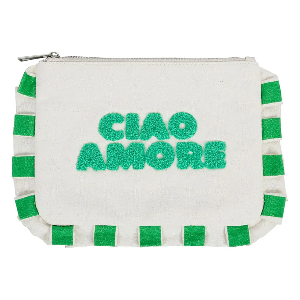 Pochette en coton vert - Lumi