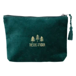 Pochette en coton vert foncé - Mon-Sapin