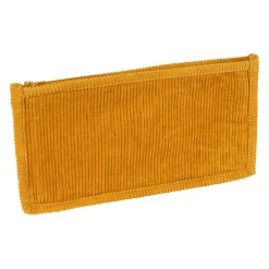 Pochette en velours côtelé moutarde - Flaura