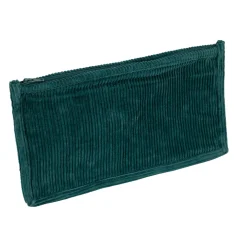 Pochette en velours côtelé émeraude - Flaura