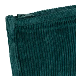 Pochette en velours côtelé émeraude - Flaura