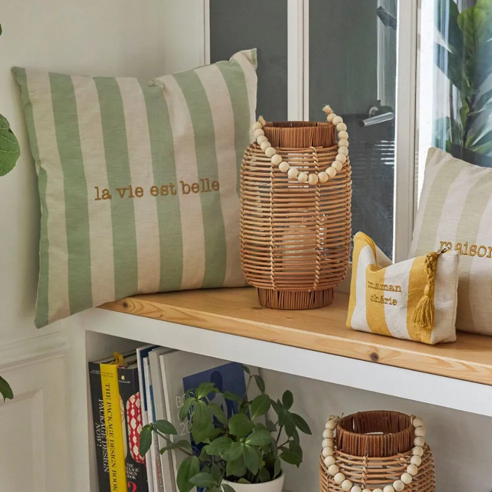 Pochette Maman en coton écru et jaune - Famille